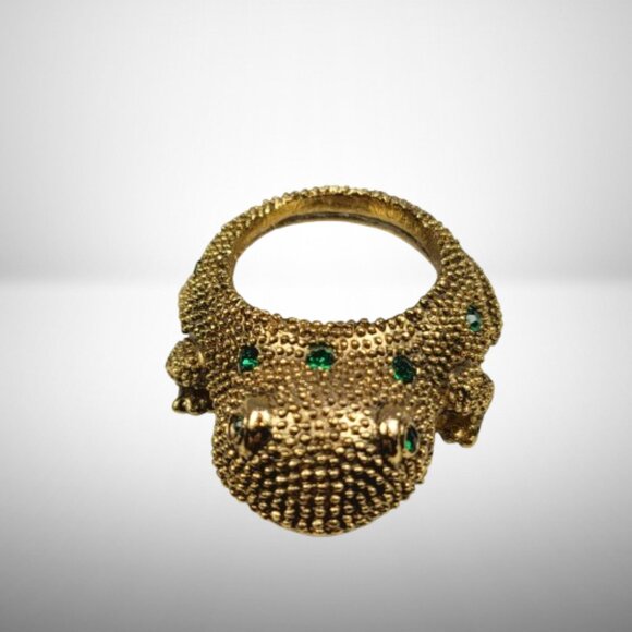 Stunning Super Rare Paris Frog Magnifying Glass Paperweight - Swarovski Crystal - Picture 9 of 9